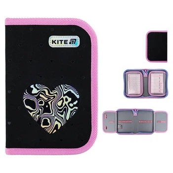 Пенал Kite 1 отделение с 2 отворотами Love is K25-622-3