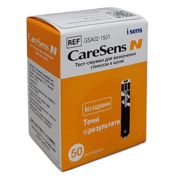 Тест полоски для глюкометров «CareSens-N», i-Sens, 50шт.