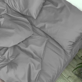 Простирадло на гумці MirSon Satin Light Pro 10-004 Gray 160 х 200 см (2200010170665)