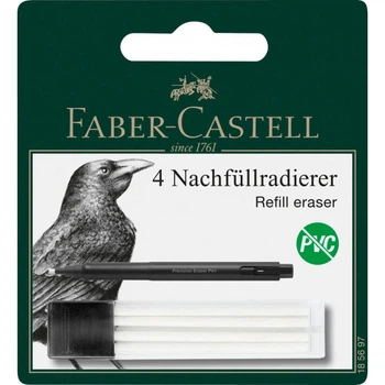 Змінні гумки Faber-Castell, 4 шт., у блістері, до 185610, (185697)