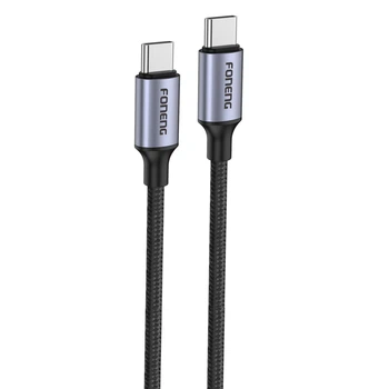 Кабель для зарядки Foneng X95 Type-C 3A Type-C на Type-C 60W 1.2 м универсальный смарт интернет шнур для быстрой зарядки айфона iPhone телефона ноутбука смартбука павербанка роутера шнуры для ноутбуков смартфонов и планшетов