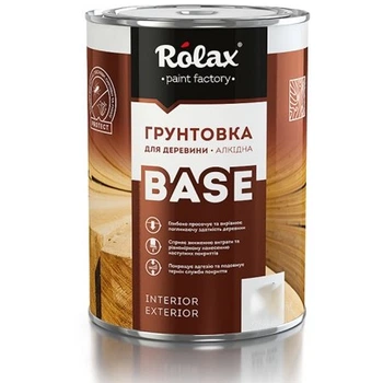 Грунтовка для древесины алкидная Rolax Base бесцветная 0.8 л