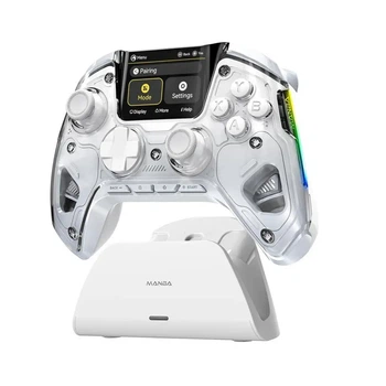 Геймпад Manba One V2 Wireless Controller White с дисплеем и RGB подсветкой