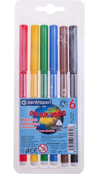 Фломастери Centropen 6 кольорів Color World №7550/06