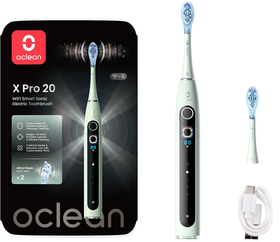 Зубная щетка Oclean X Pro 20 Electric Toothbrush Green (6970810556902)