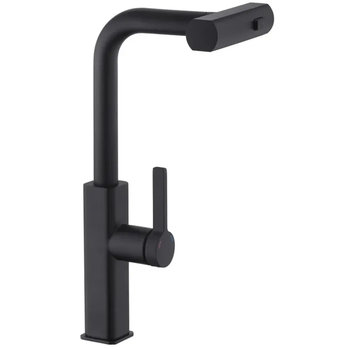 Смеситель для кухни с выдвижным изливом Mixxus Premium HAMMER 014 BLACK (MI6954)