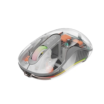 Мышь аккумуляторная BAVIN G-K-992 RGB Wireless 2.4G Plug-and-play DPI Bluetooth 5.1 Gray