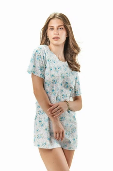 Пляжна жіноча туніка легка Felisiya Lingerie 83-001/в-гол S Біла з блакитним