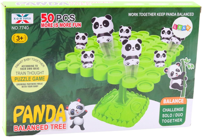 Gra zręcznościowa Lean Toys Balansujące skaczące pandy 50 elementow (5905991057444)