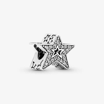 Срібна намистина Pandora Пандора Блискуча асиметрична зірка 790016C01