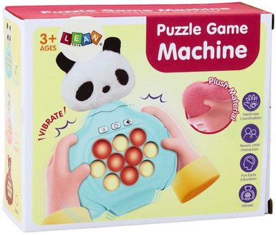 Сенсорна гра Lean Toys Pop-it Консоль Панда Блакитна (5905991013259)