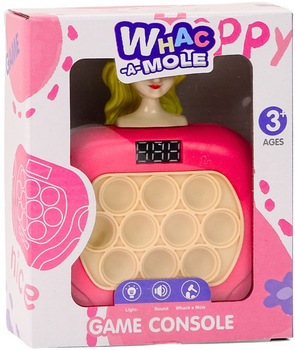 Сенсорна гра Lean Toys Pop-it Консоль Лялька Рожева (5905991013242)