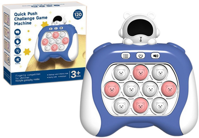 Сенсорна гра Lean Toys Pop-it Консоль Космос Блакитна (5905991013822)