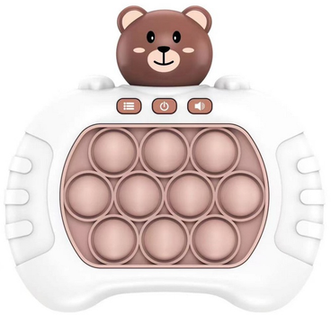 Gra sensoryczna Lean Toys Pop-it Konsola Miś Biała (5905991013877)