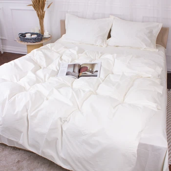 Комплект постельного белья MirSon Poplin Line "002 Milky White" 2 x 143 x 210 см (2200006277811)