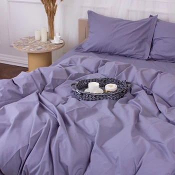 Простирадло на гумці MirSon Poplin Line "056 Smoky" 120 х 200 см (2200006289944)