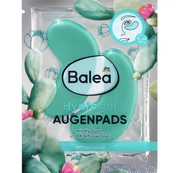 Патчи с гиалуроновой кислотой и водой кактуса Balea Augenpads Hydrogel Kaktuswasser