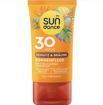 Солнцезащитный флюид для загара sundance Sonnenfluid Gesicht Schutz & Bräune LSF 30 50 мл