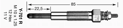 Свічка розжарювання NGK 7464 (Y-701R)