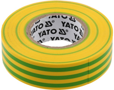 Електроізоляційна стрічка Yato 19 мм x 20 м x 0.13 мм YT-81655 Жовто-зелена (5906083816550)