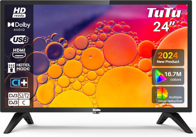 Телевизор 24 дюйма TuTu TUB24F1DN (T2/C/S2 Hotel Mode Dolby Digital)