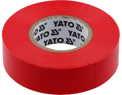 Електроізоляційна стрічка Yato 19 мм x 20 м x 0.13 мм YT8166 Червона (5906083981661)