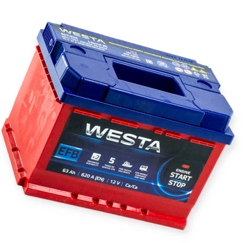 Аккумулятор Westa 63Ач 620A EFB (Start-Stop) (L2) (0) Евро правый плюс