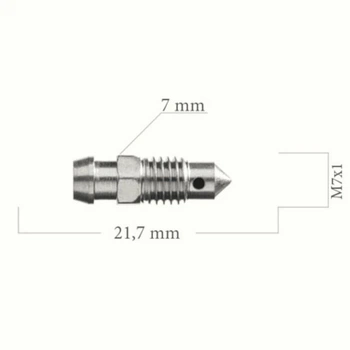 Штуцер прокачки тормозов WP 0053 (M7x1 L=21,7 mm)