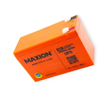 Акумулятор 12V 9A (150x65x95) SLA промисловий MAXION помаранчевий