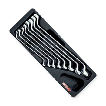Набір ключів накидних вигнутих 6-22 мм 8 шт кут 75° у ложементі (тип А) CrV Toptul