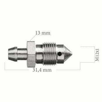 Штуцер прокачки тормозов WP 0040 ( M12x1 L=31,4 mm)