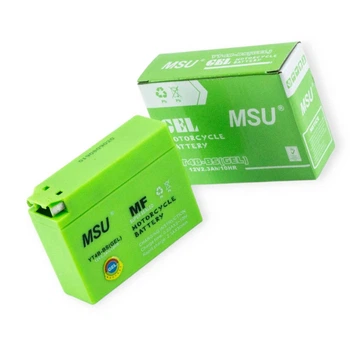 Аккумулятор 12V 2,3А (86x38x114) YAMAHA JOG, SUZUKI LETS таблетка узкая (4B-5) MSU зеленый (качество)