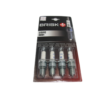 Свечи зажигания 4 шт BRISK SUPER ВАЗ 2101, 2102, 2103, 2104, 2105, 2106, 2107, 2121, Таврия 1102, 1103, 1105, Москвич 412, 2140, зазор 0.8 мм, под ключ 21 мм, комплект (42380)