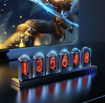 Настольные RGB часы в виде ламп 3 IPS-дисплеєм та Wi-Fi Nixie Tube Clock