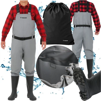 Брюки-вейдерсы забродные Комбинезон рыбацкий с галошами Вейдерсы TRIZAND 44 размер стелька 27 см талия 60–70 см
