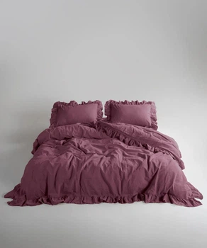 Постельное белье Limasso Stonewashed Exclusive Ranforce 160 х 220 см Raspberry