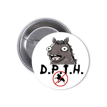 Значок Don't push the horses | Донт пуш зе хорсес | Не гони лошадей #02 Meme Мем