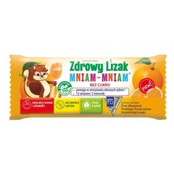 Льодяник Zdorowy Lizak Mniam-Mniam Апельсин без цукру 1 шт
