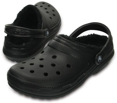 крокси Класік утеплені Чорні Crocs Classic Lined Black (44-45, чорний)