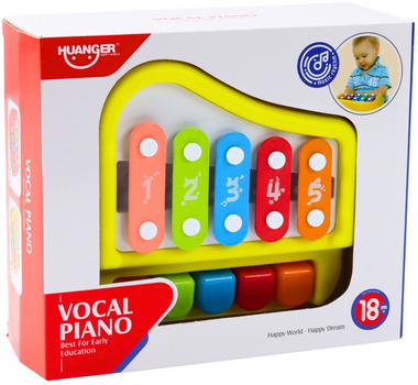 Pianinko dla malucha Lean Toys Żółte 4298 (5908275997757)