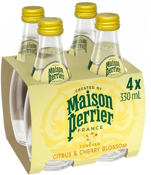 Упаковка газированной воды Maison Perrier Citrus-Cherry Blossom 0.33 л х 4 шт (8445291613560)