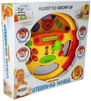 Kierownica edukacyjna LEAN Toys z efektami dźwiękowymi i świetlnymi 6865 (5904665996232)
