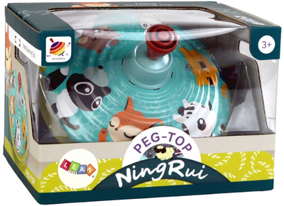 Металева дзиґа LEAN Toys Тваринки 17499 (5905991003489)