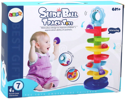Tor dla kulek spiralny LEAN Toys Wieża Kolorowy 17947 (5905991008231)