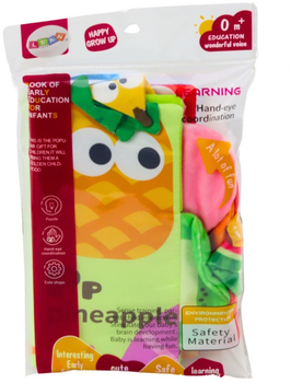 Książeczka miękka edukacyjna LEAN Toys Owoce szeleszcząca i piszcząca Kolorowa 18064 (5905991014393)