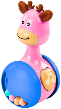 Іграшка LEAN Toys Олень з бісером і пищалкою Рожевий 20176 (5905991023616)