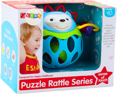 М'який сенсорний м'яч LEAN Toys Їжачок з брязкальцем Синій 22793 (5905991051428)