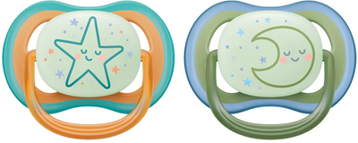 Пустушка Philips Avent Ultra Air 18 м+ нейтральна нічна SCF376/23 2 шт (8720689026451)