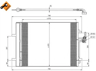 Конденсатор, система кондиционирования воздуха NRF 35850 NRF (35850)