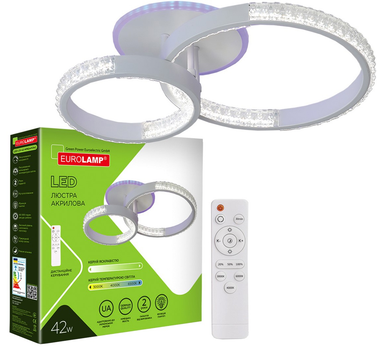Люстра світлодіодна Eurolamp LED M16 42W 3150 Lm 3000-6500K біла